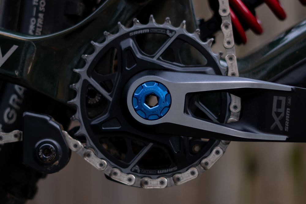 Oak Components Crank Ejecter Cap Set fits SRAM DUB Blue