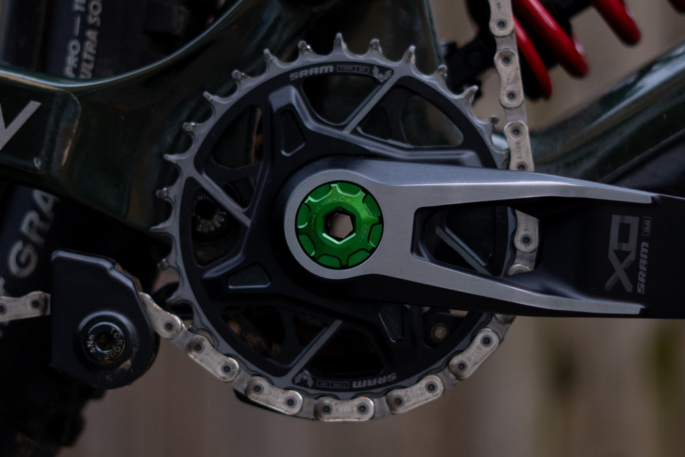 Oak Components Crank Ejecter Cap Set fits SRAM DUB Green