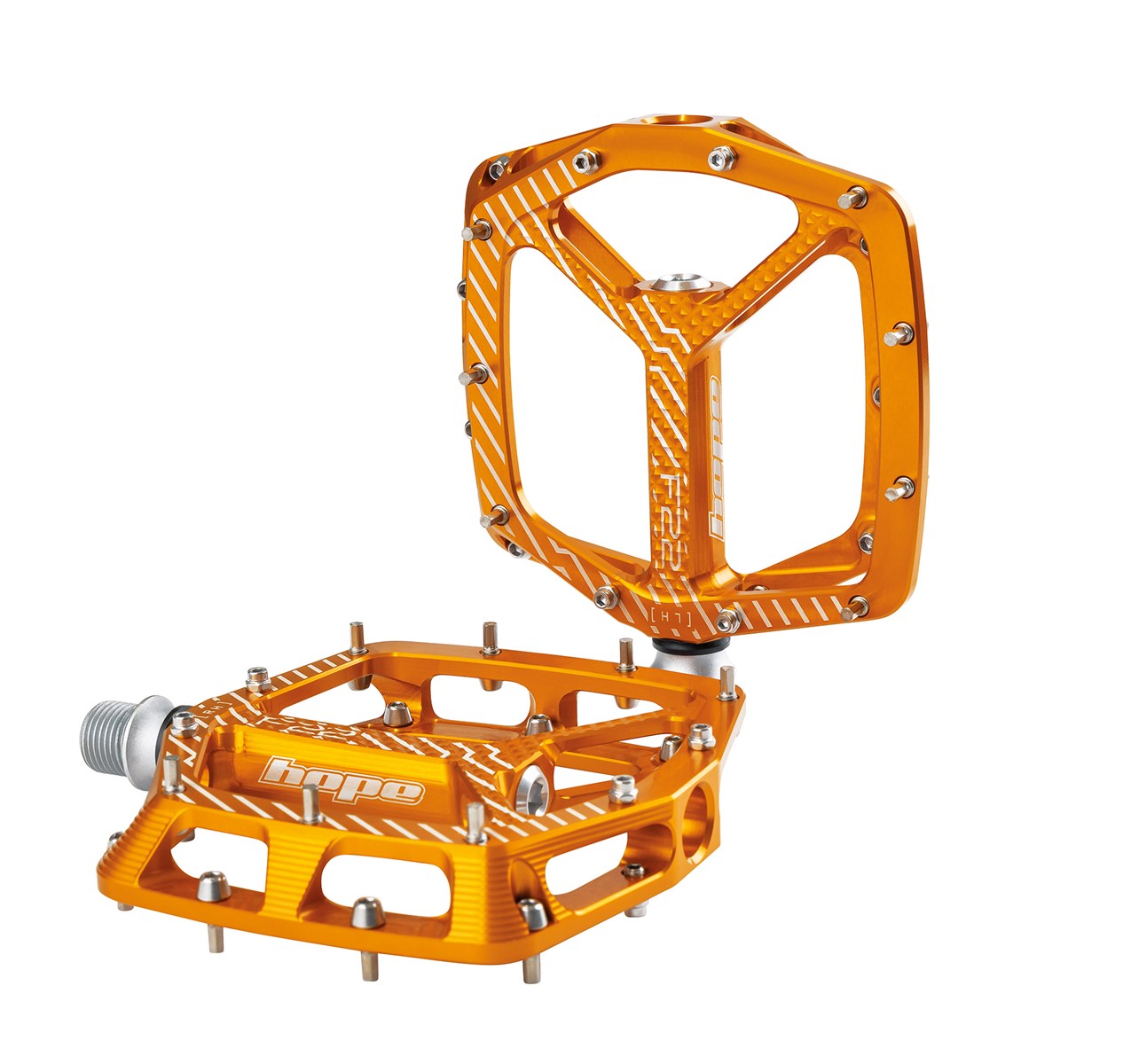 Hope F22 flat pedals orange