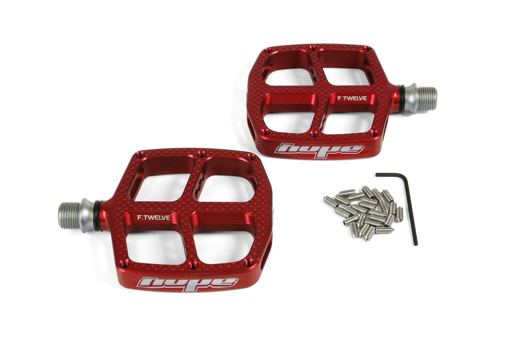Hope F12 kids pedals red