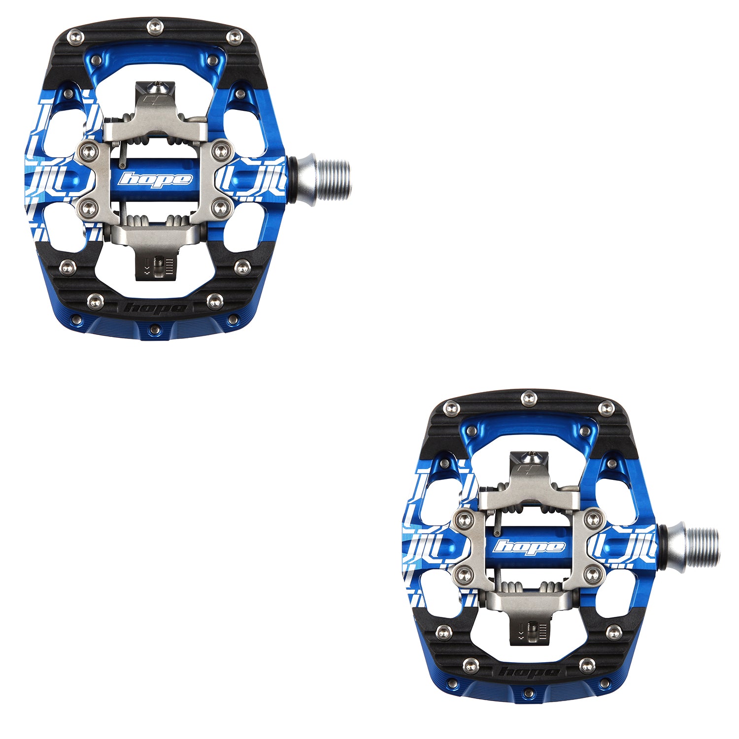 Hope union gravity clipless pedals blue