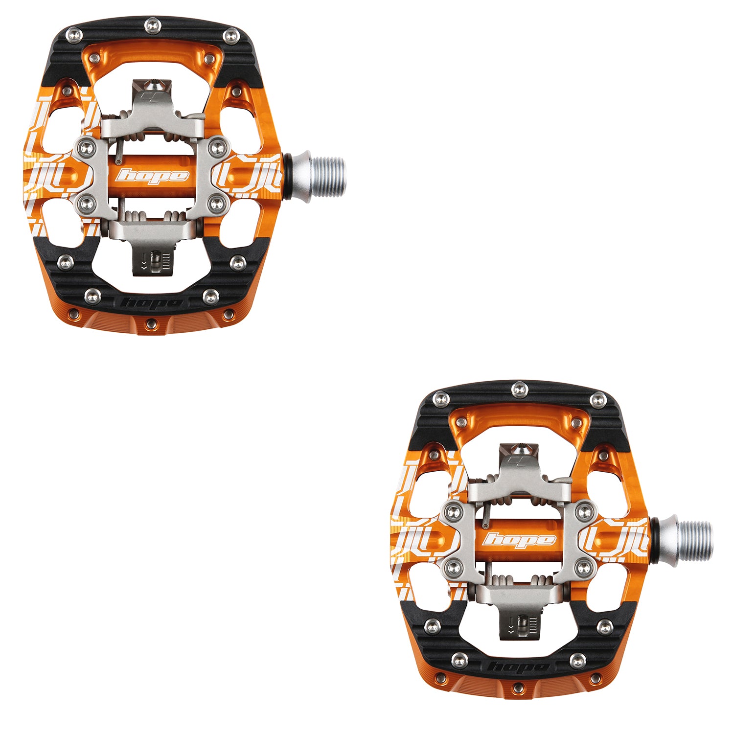 Hope union gravity clipless pedals orange