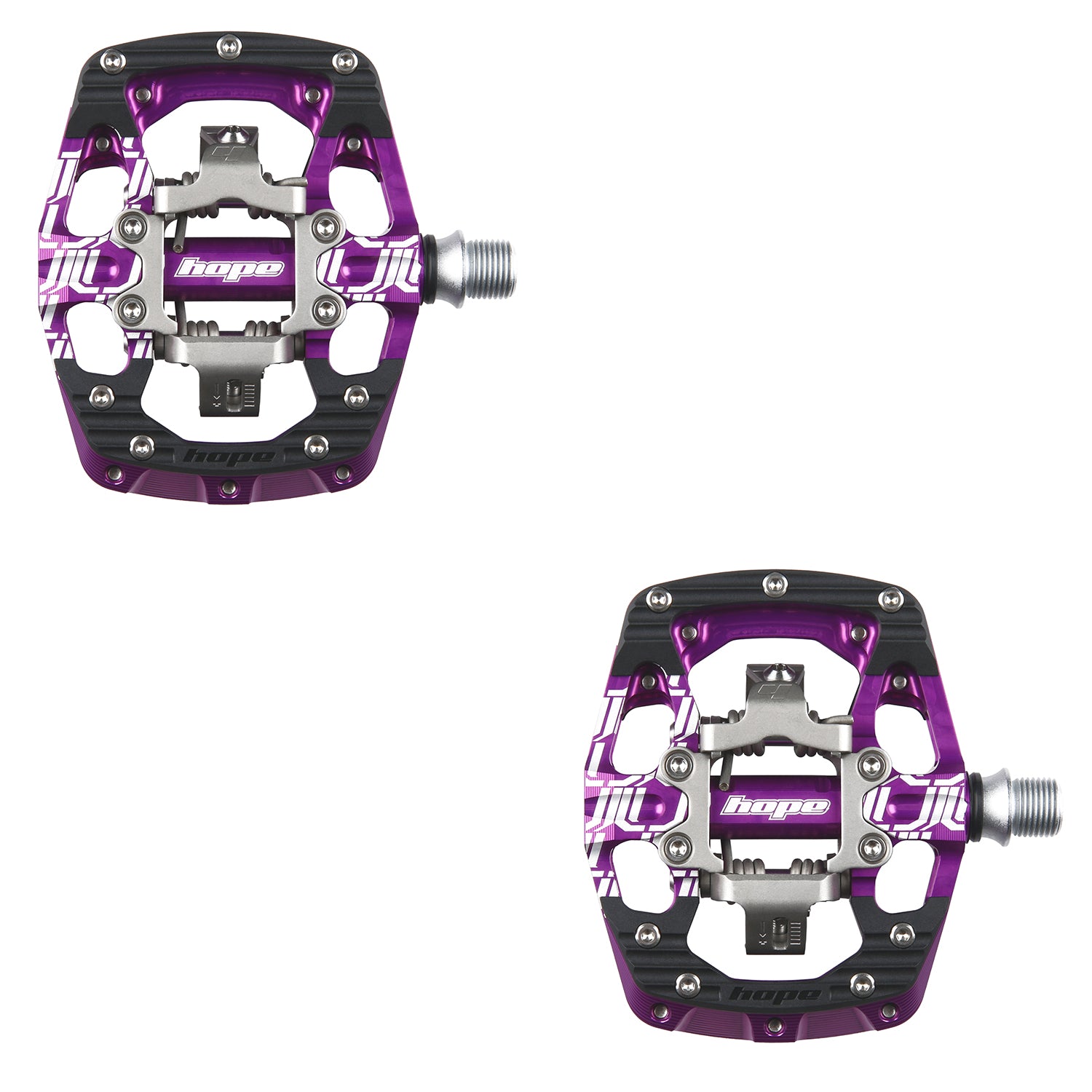 Hope union gravity clipless pedals purple
