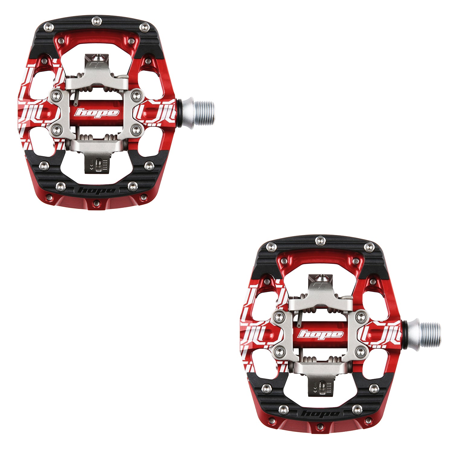 Hope union gravity clipless pedals red