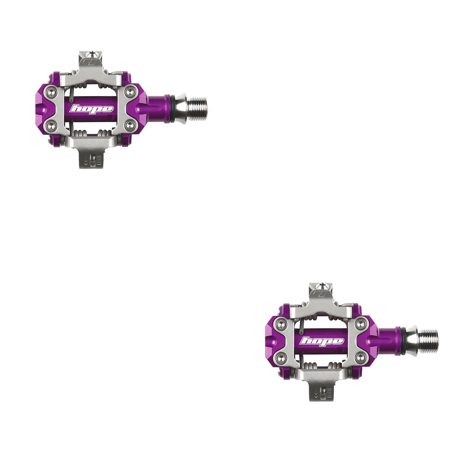 Hope union race clipless pedals purple