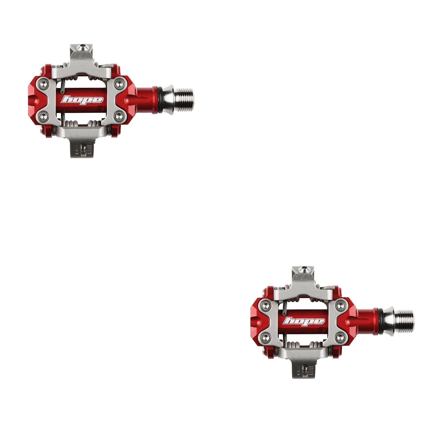 Hope union race clipless pedals red