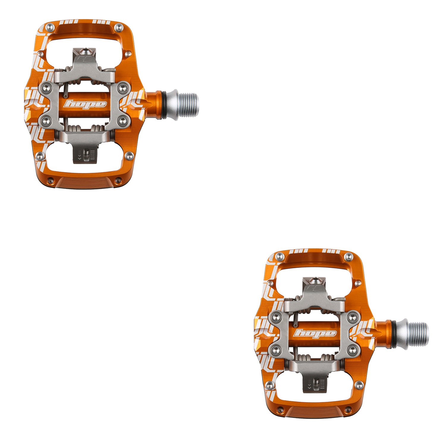 Hope union clipless trail pedals orange