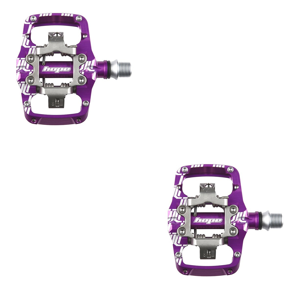 Hope union clipless trail pedals purple