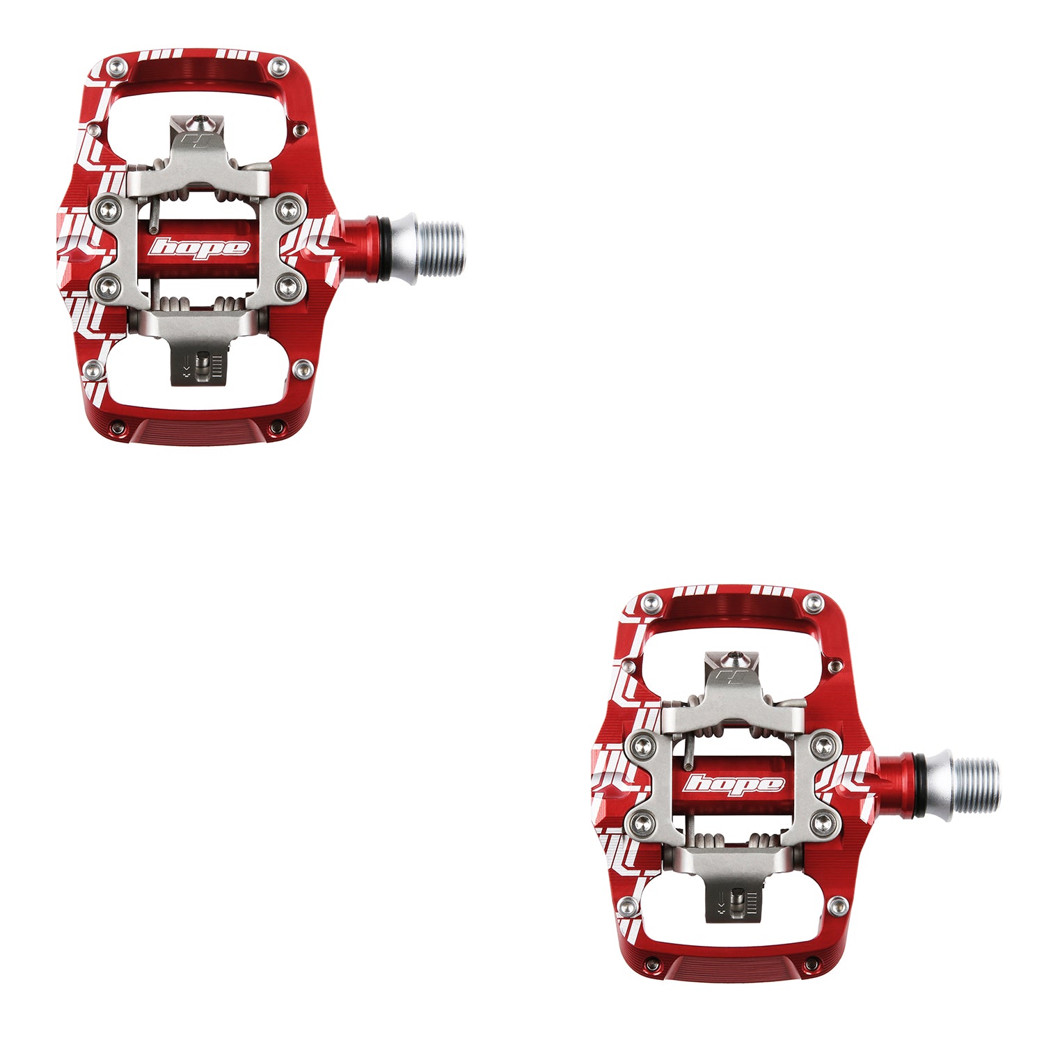 Hope union clipless trail pedals red