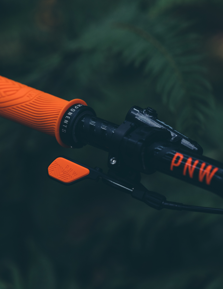 PNW The Loam Lever Gen 2 Safety Orange On A Bike