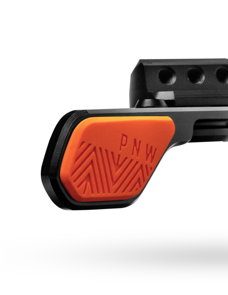 PNW The Loam Lever Gen 2 Safety Orange Thumb Paddle