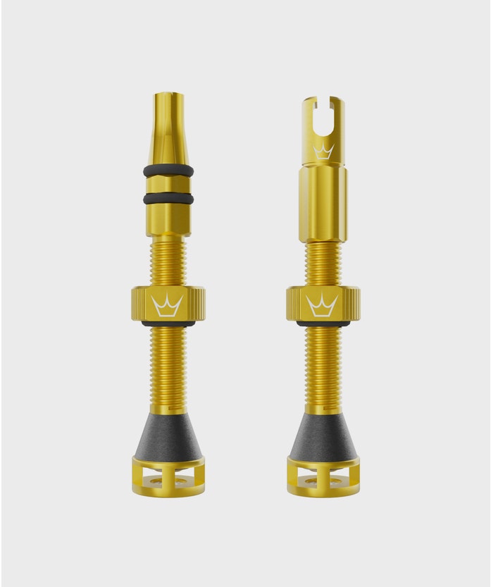 Peaty's Holeshot Fast Flow Tubeless Valves Gold 42mm