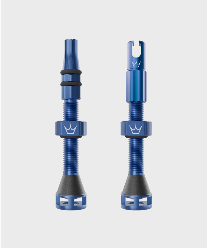 Peaty's Holeshot Fast Flow Tubeless Valves Navy 42mm