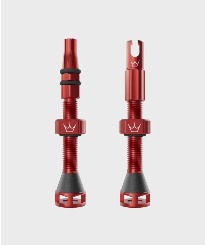 Peaty's Holeshot Fast Flow Tubeless Valves Red 42mm
