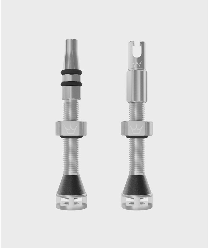 Peaty's Holeshot Fast Flow Tubeless Valves Silver 42mm