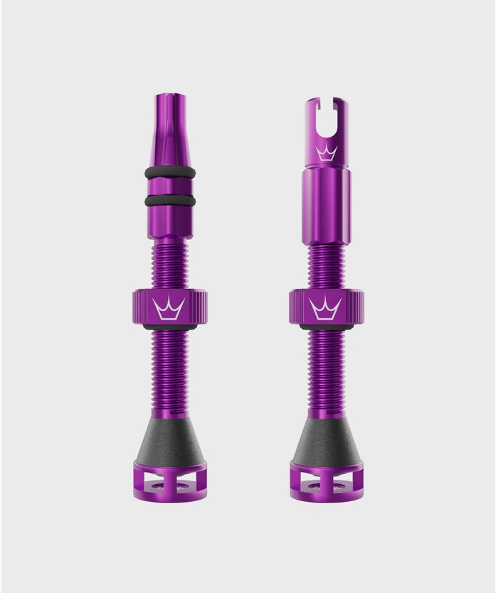 Peaty's Holeshot Fast Flow Tubeless Valves Violet 42mm
