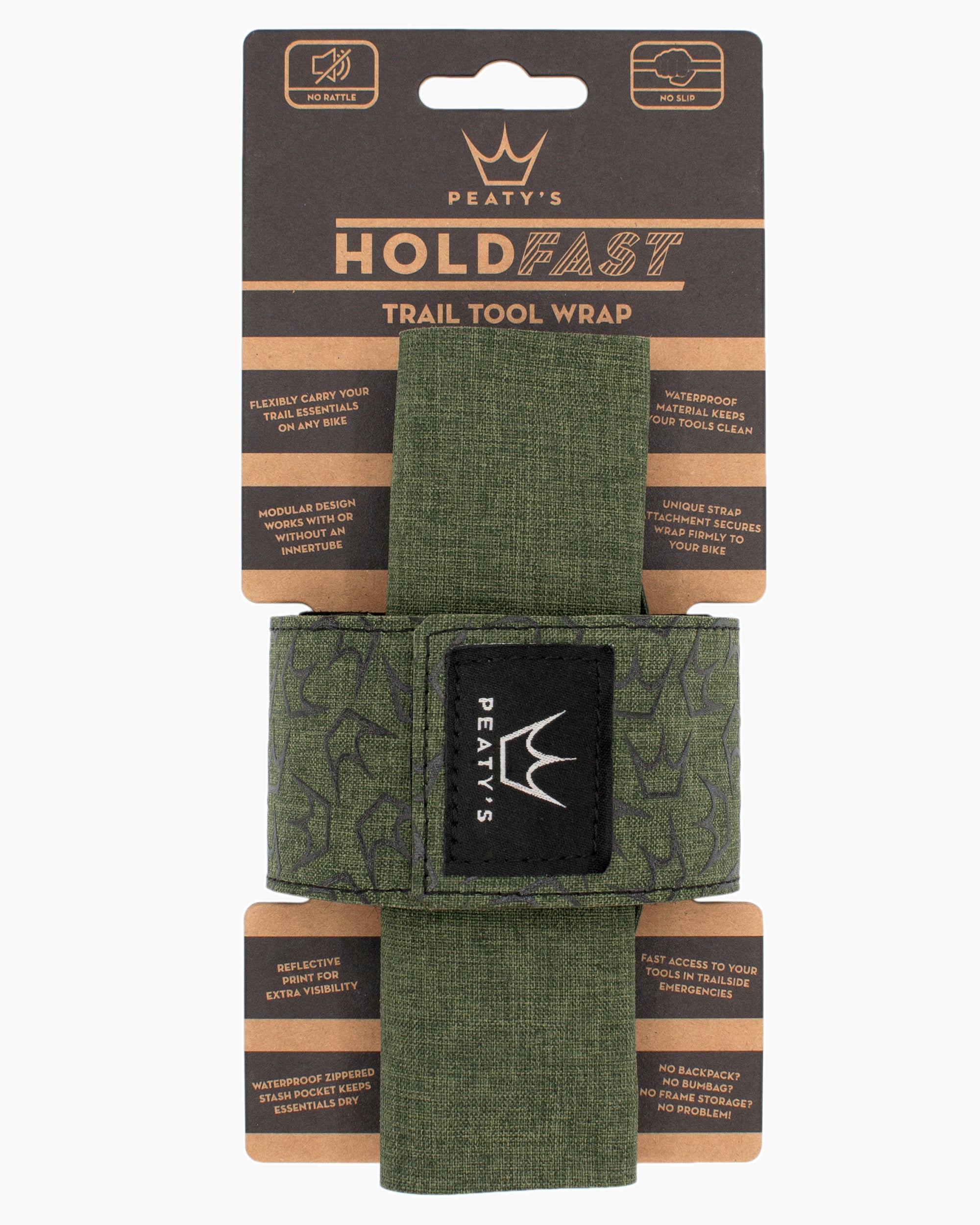 Peatys HoldFast Trail Tool Wrap Moss Green