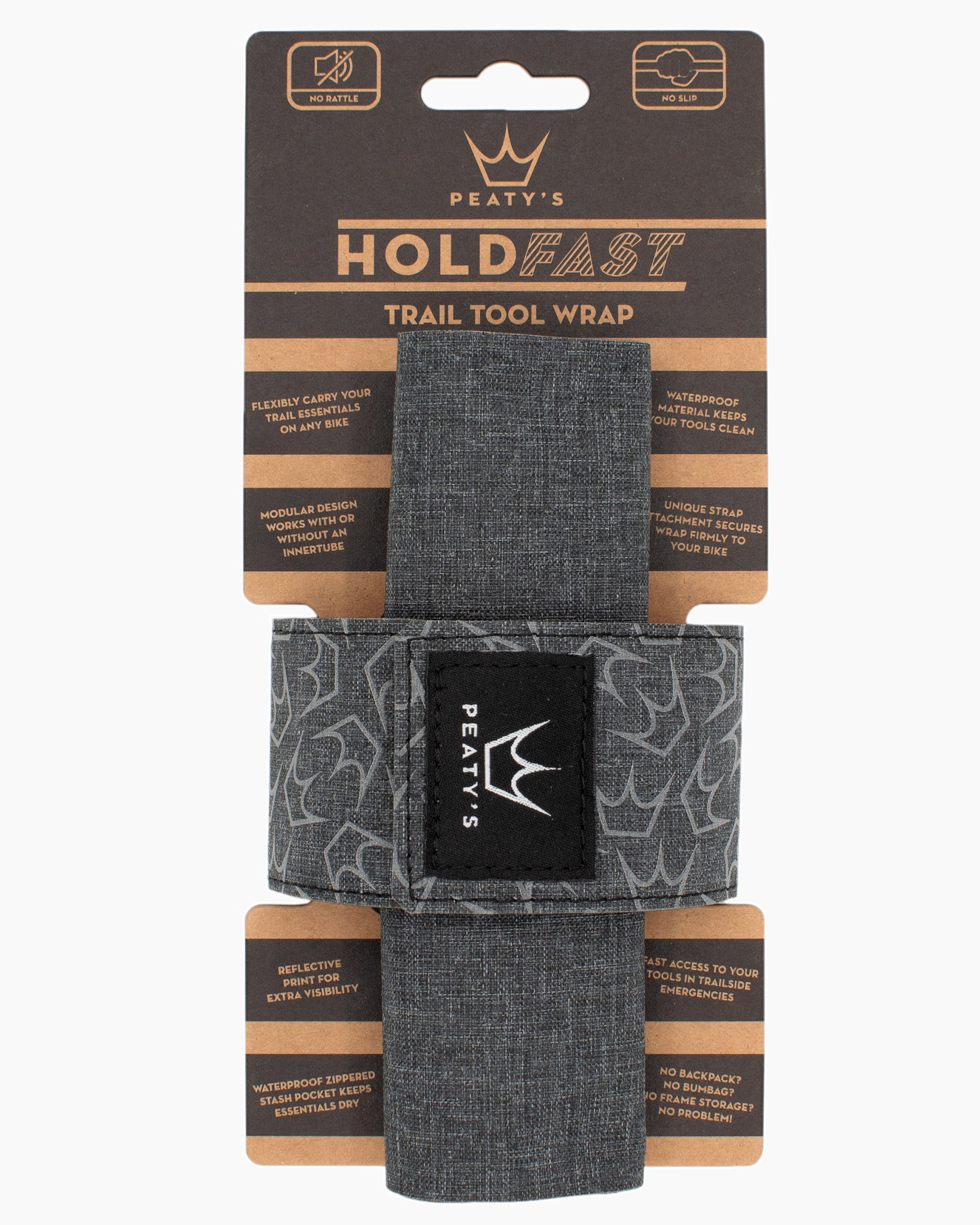 Peatys HoldFast Trail Tool Wrap Sate Grey