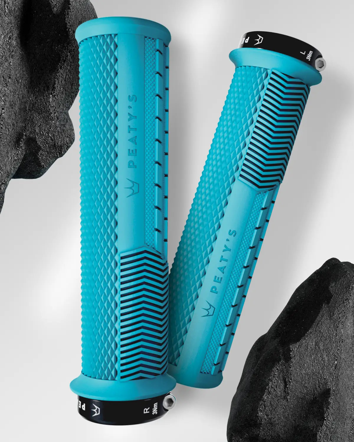 Peatys monarch grip knurl blue