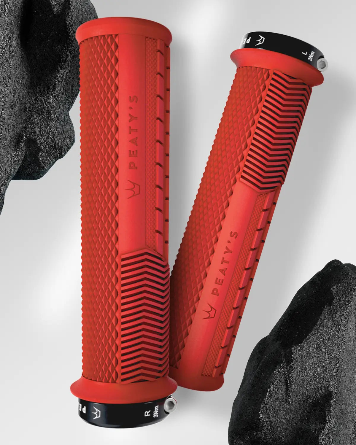 Peatys monarch grip knurl red