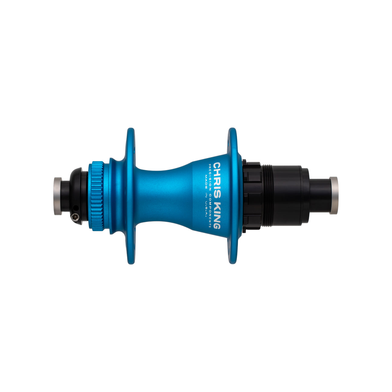 Chris King R45D rear hub in matte turquoise