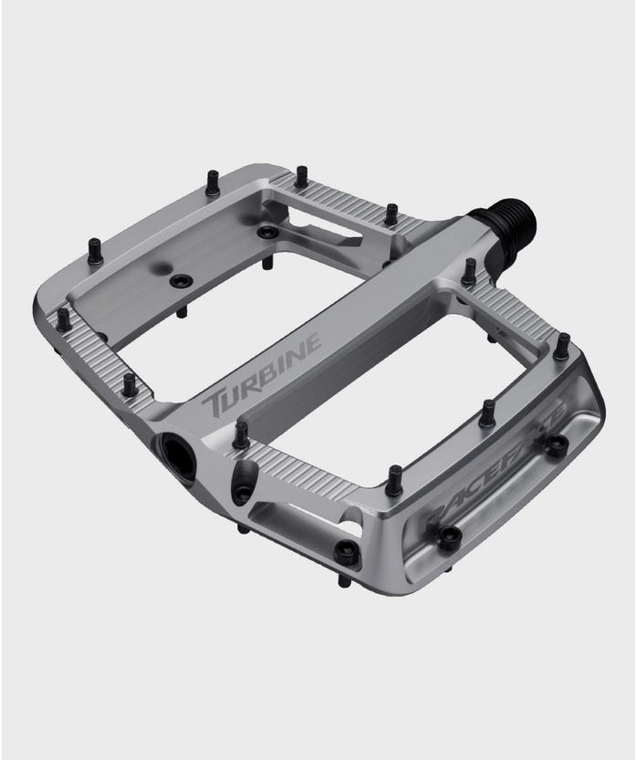 Race Face Turbine Pedals Silver Angle