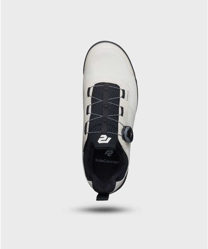 Ride Concepts Accomplice Clip BOA Men's Shoes Top View White