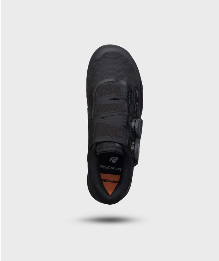 Ride Concepts Hellion Elite Clip BOA Men's Shoes Black Top View