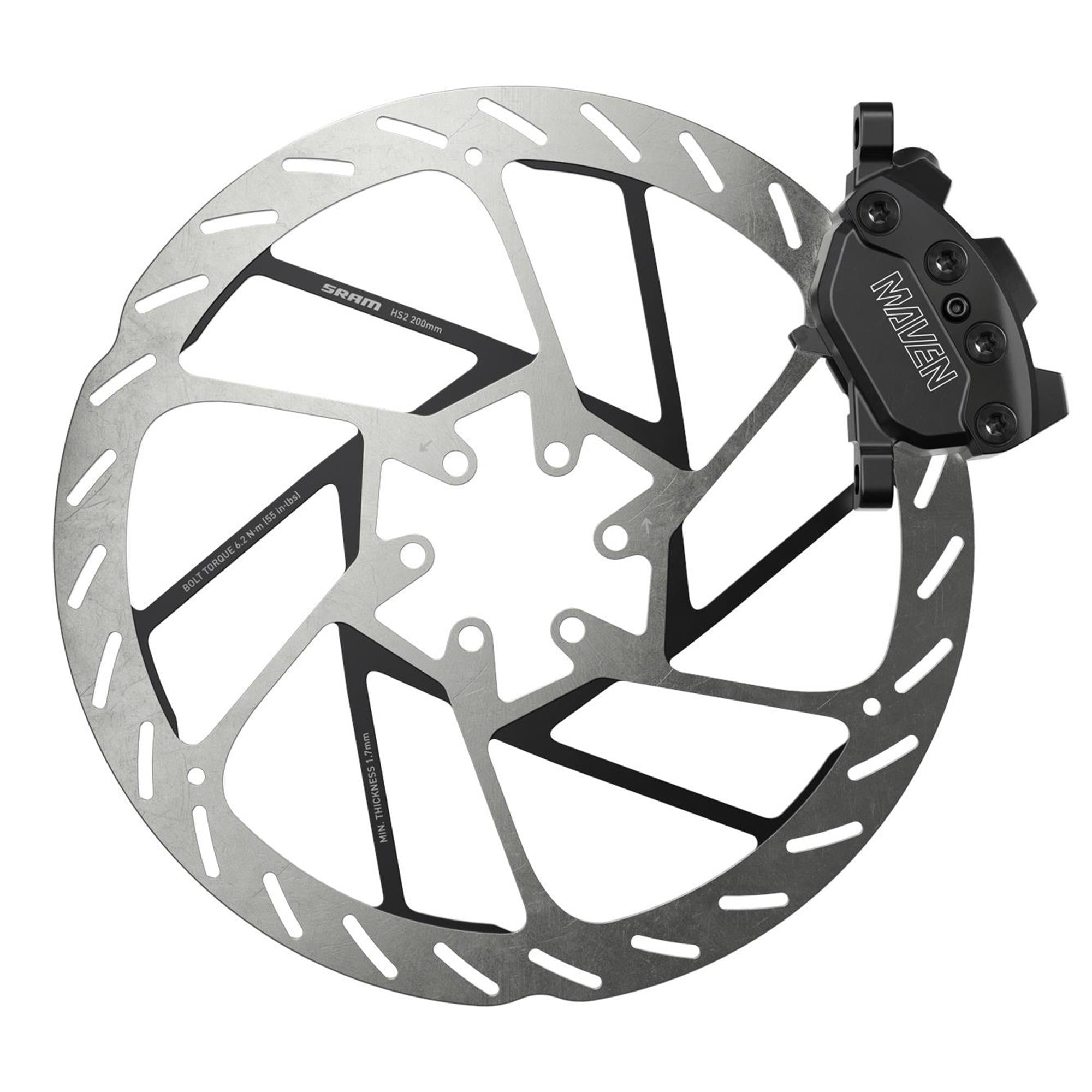 SRAM Disc Brake Maven Silver Caliper And Rotor