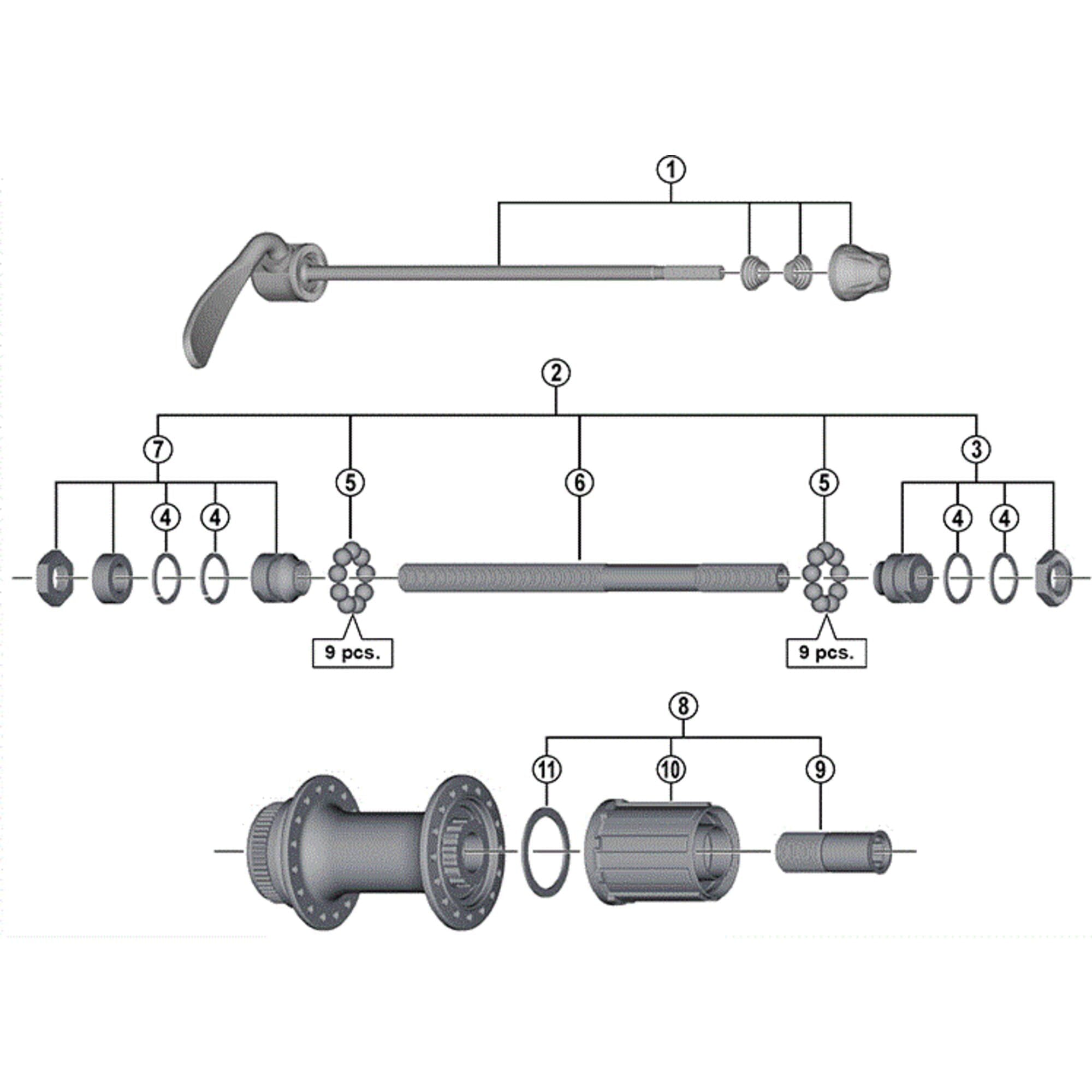 Shimano FH-RM66 freewheel body unit