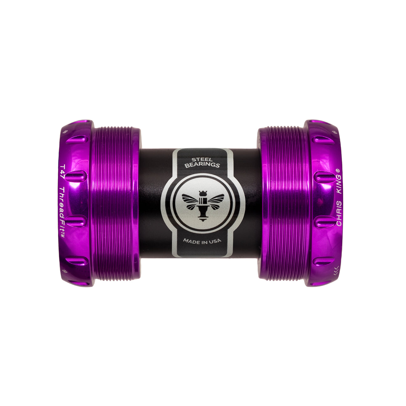 Chris King T47 30mm bottom bracket in Violet