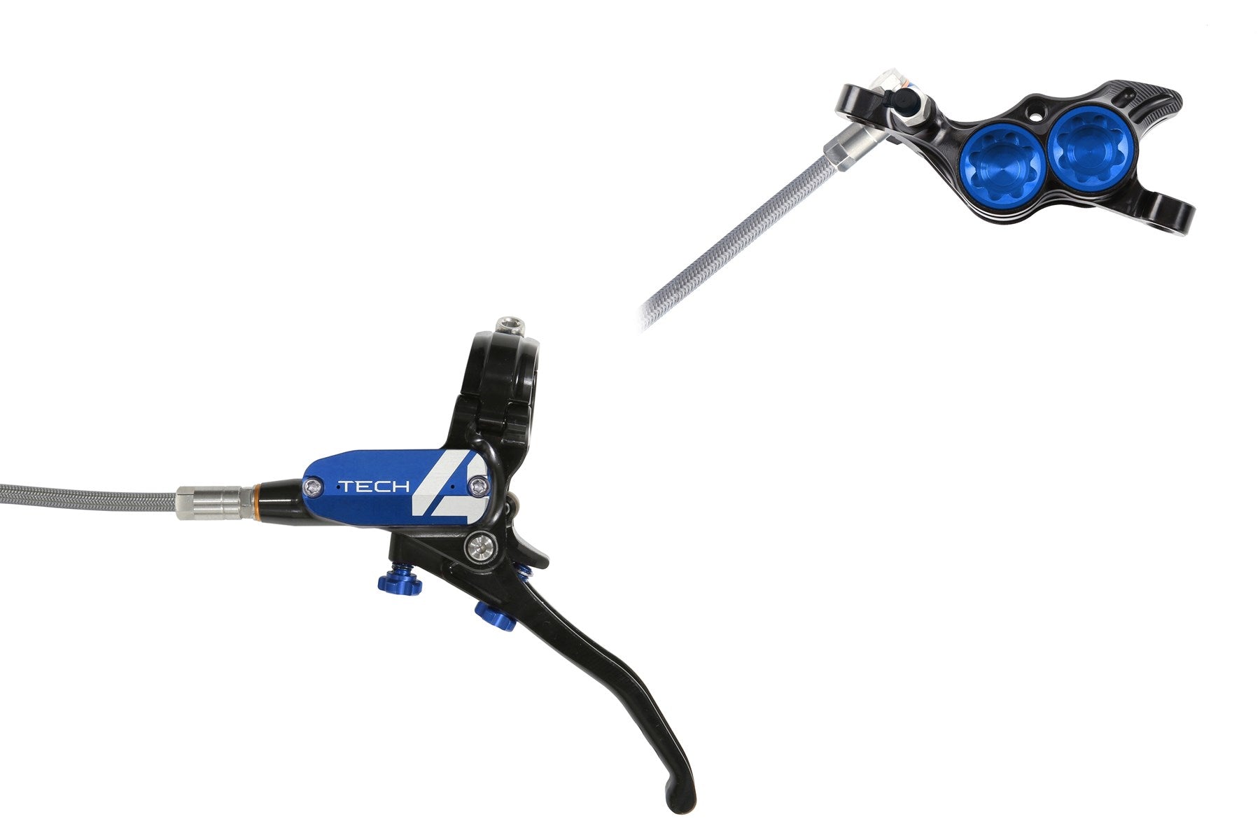 Hope tech 4 brakes braided black/blue