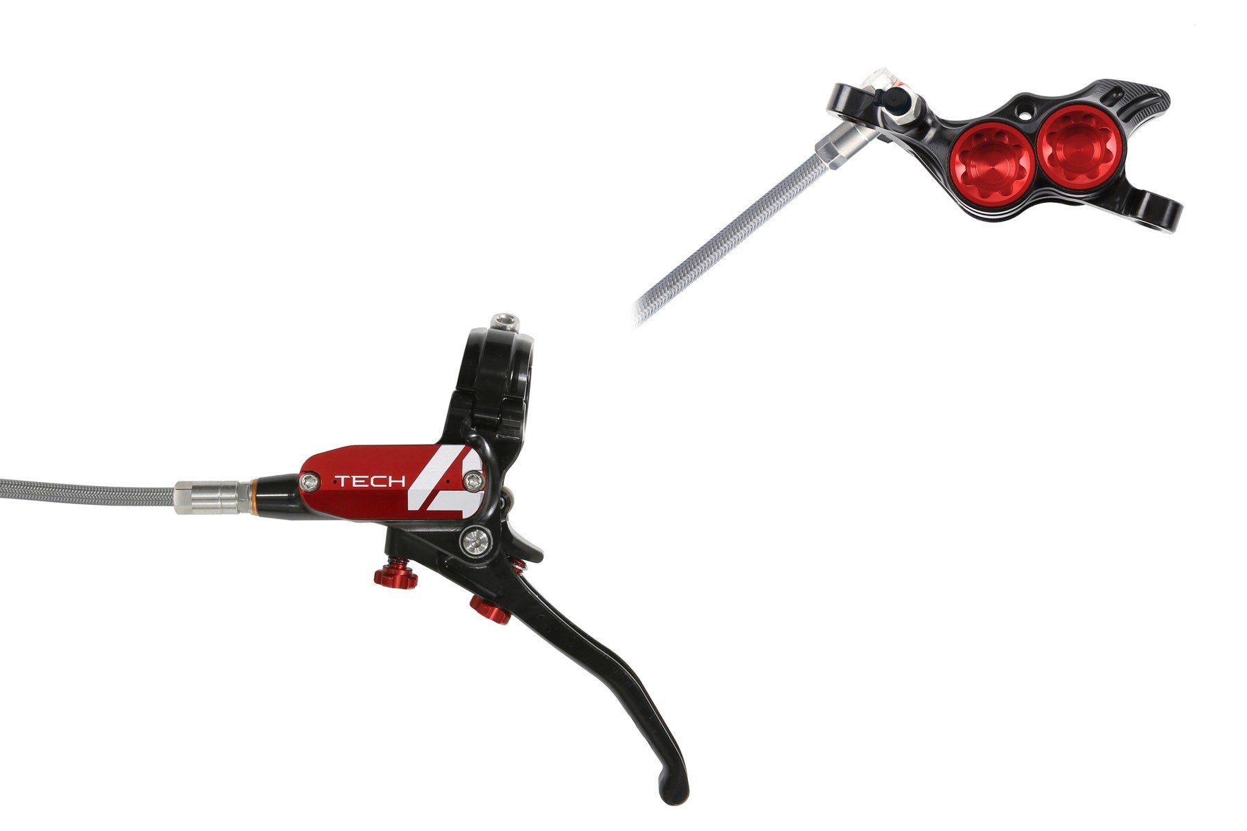 Hope tech 4 brakes braided black/red