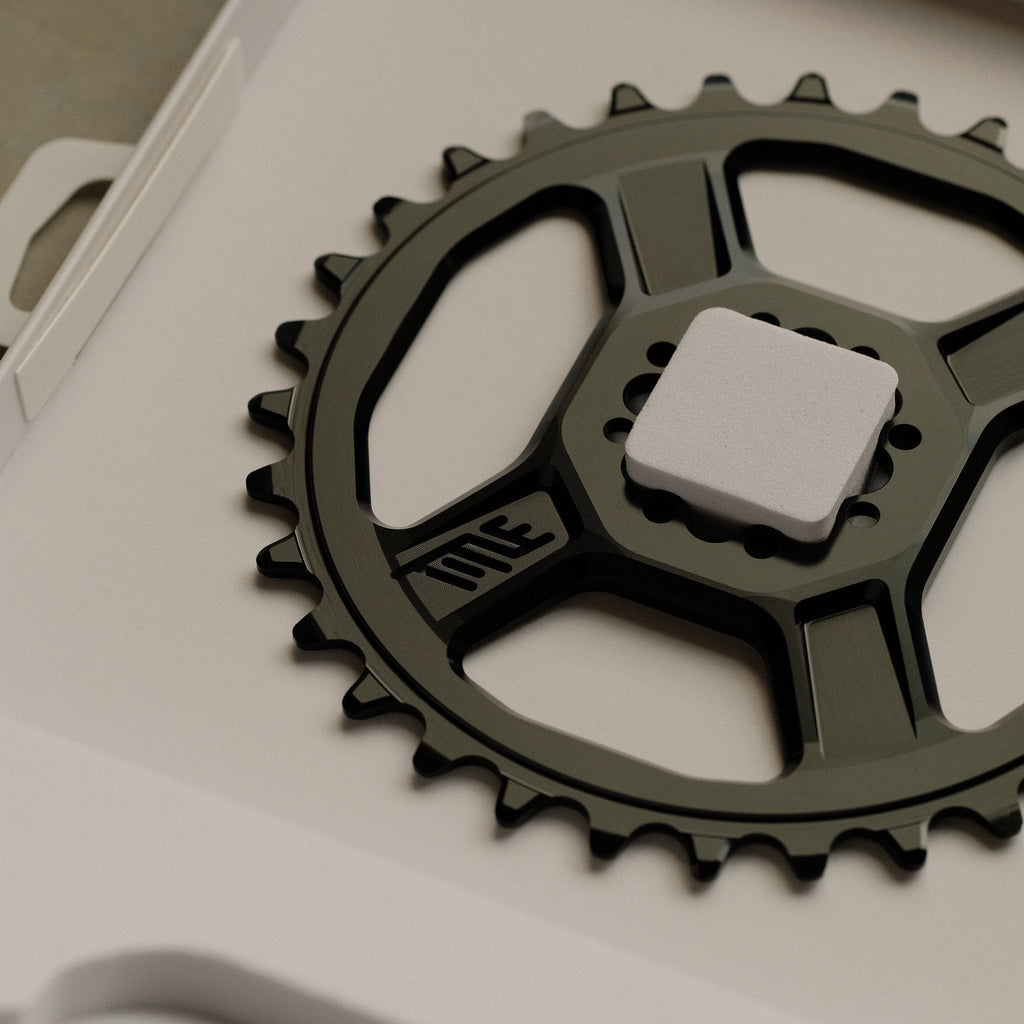 TITLE MTB CR1 8 Bolt Variable Chainring Black Boxed
