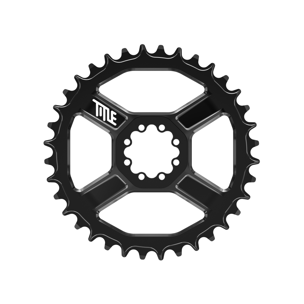 TITLE MTB CR1 8 Bolt Variable Chainring Black Front
