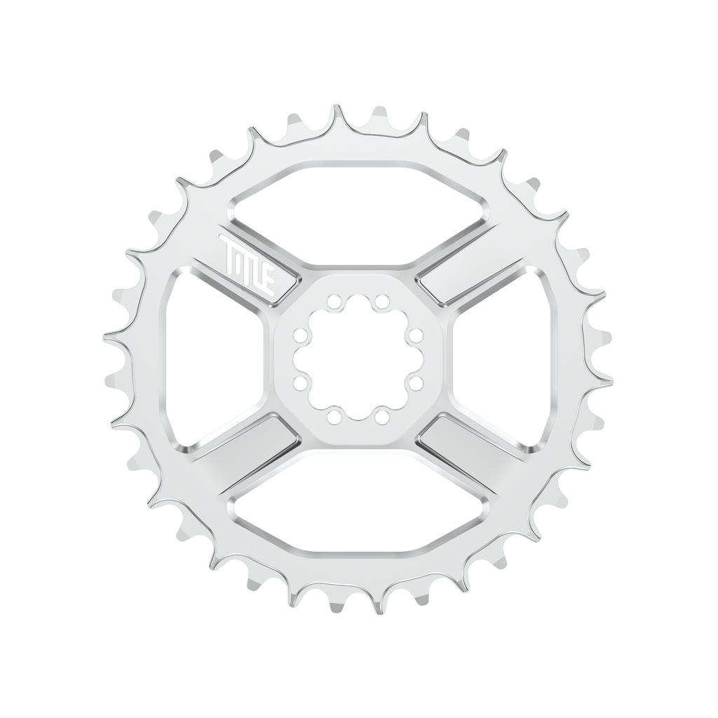 TITLE MTB CR1 8 Bolt Variable Chainring Silver Front