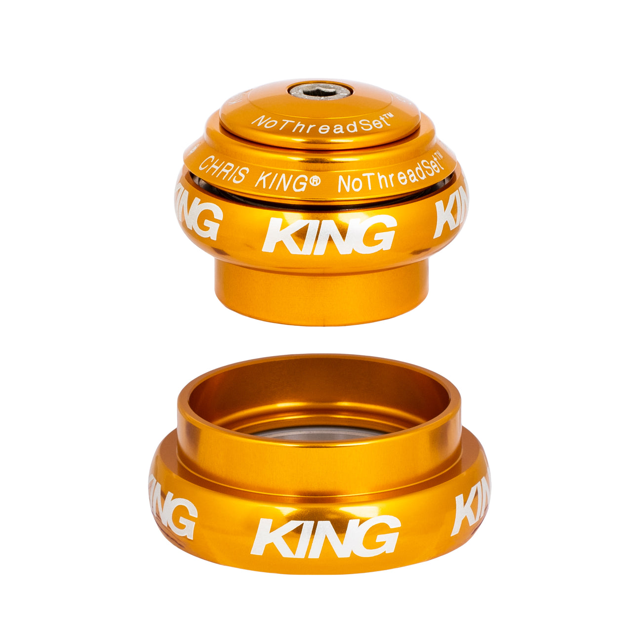 Chris King tapered nothreadset headset in gold