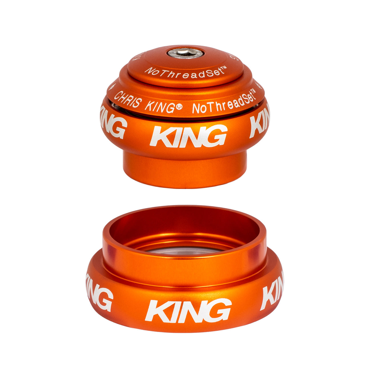 Chris King tapered nothreadset headset in matte mango