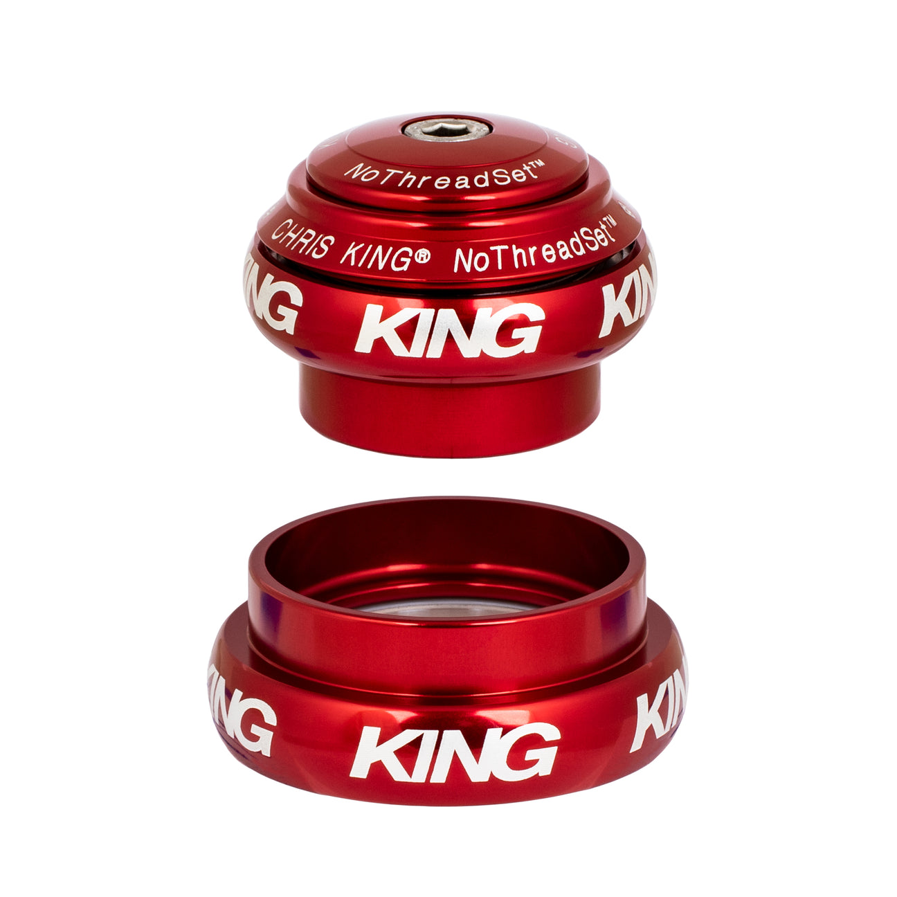 Chris King tapered nothreadset headset in red