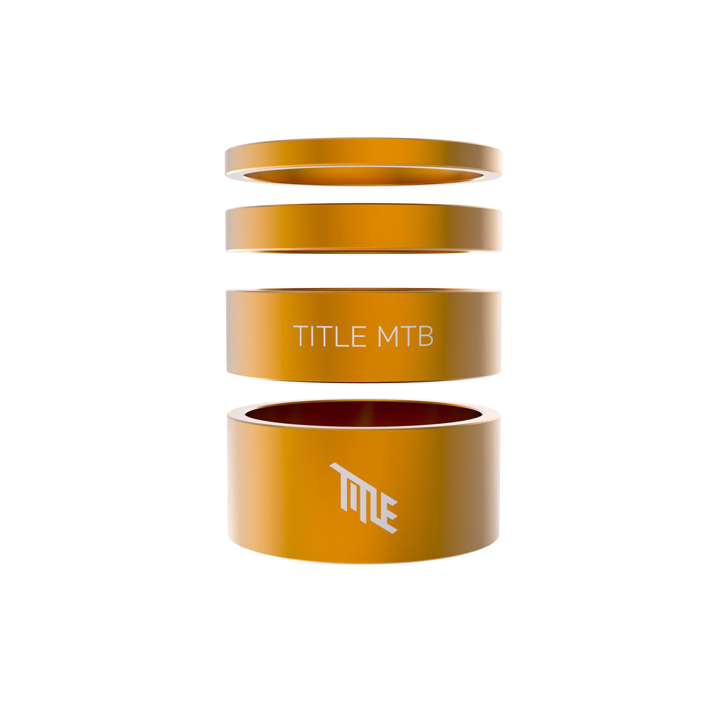 Title Alloy Headset Spacer Kit Gold