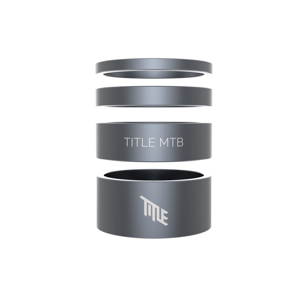 Title Alloy Headset Spacer Kit Grey