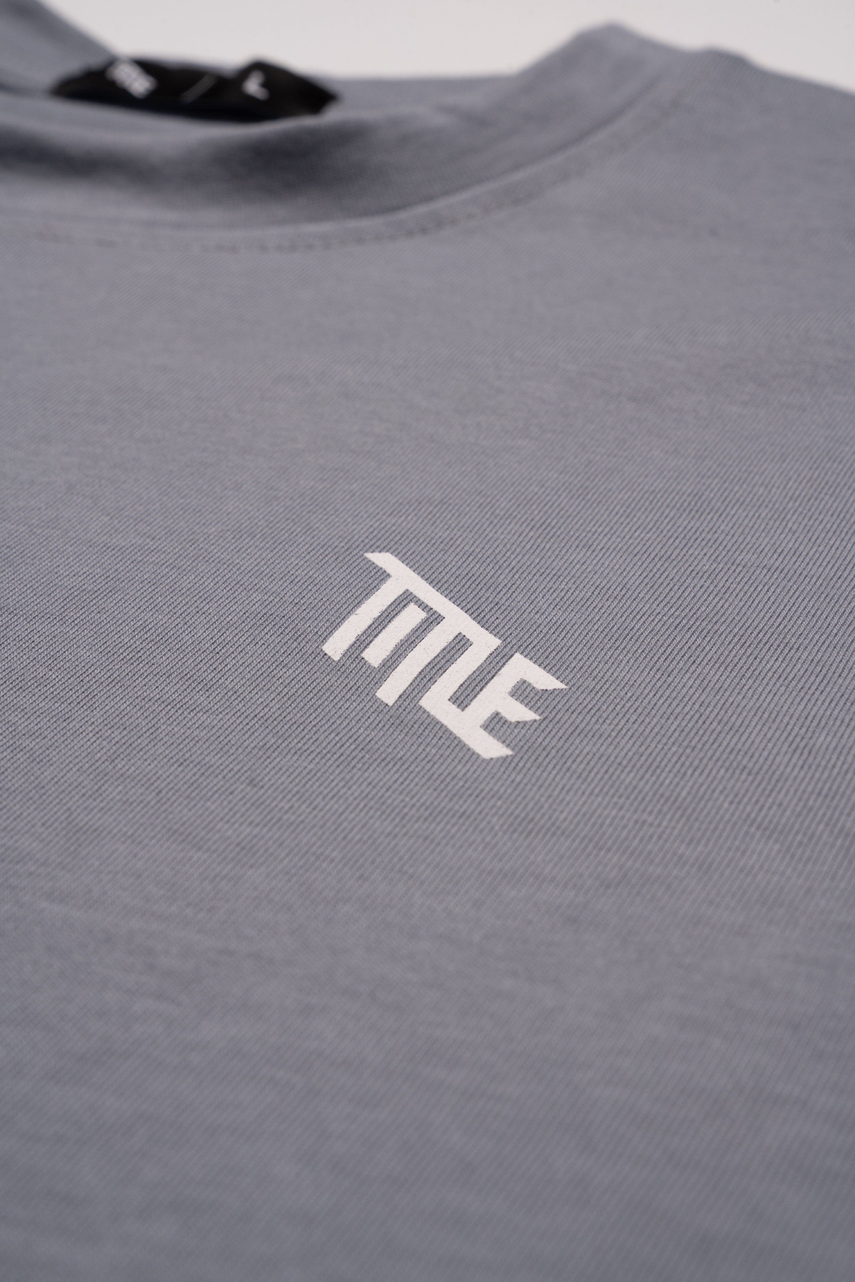 Title MTB Logo T-Shirt Faded Blue Close
