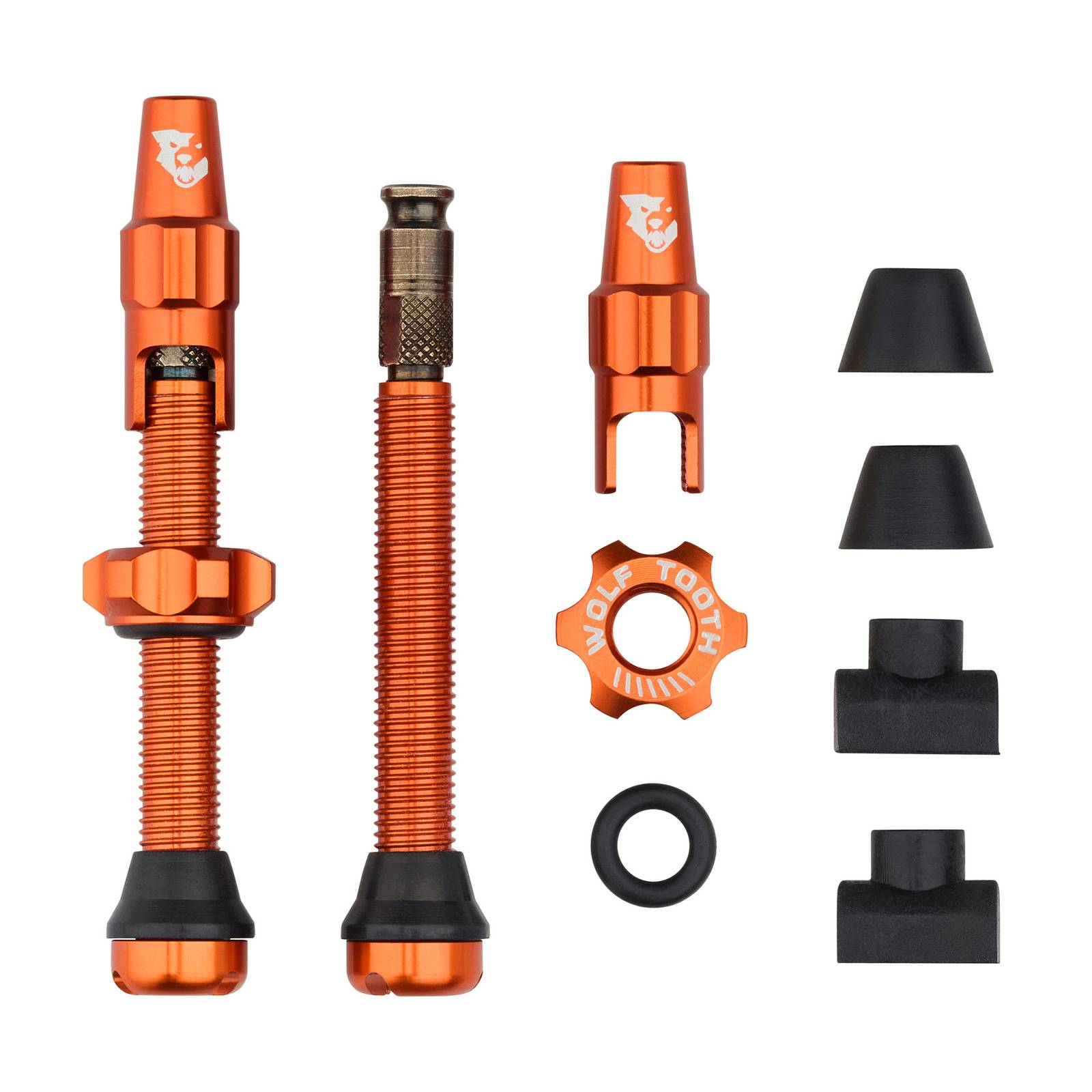 Wolf Tooth Tubeless Valve Kit for Clik Valve Orange