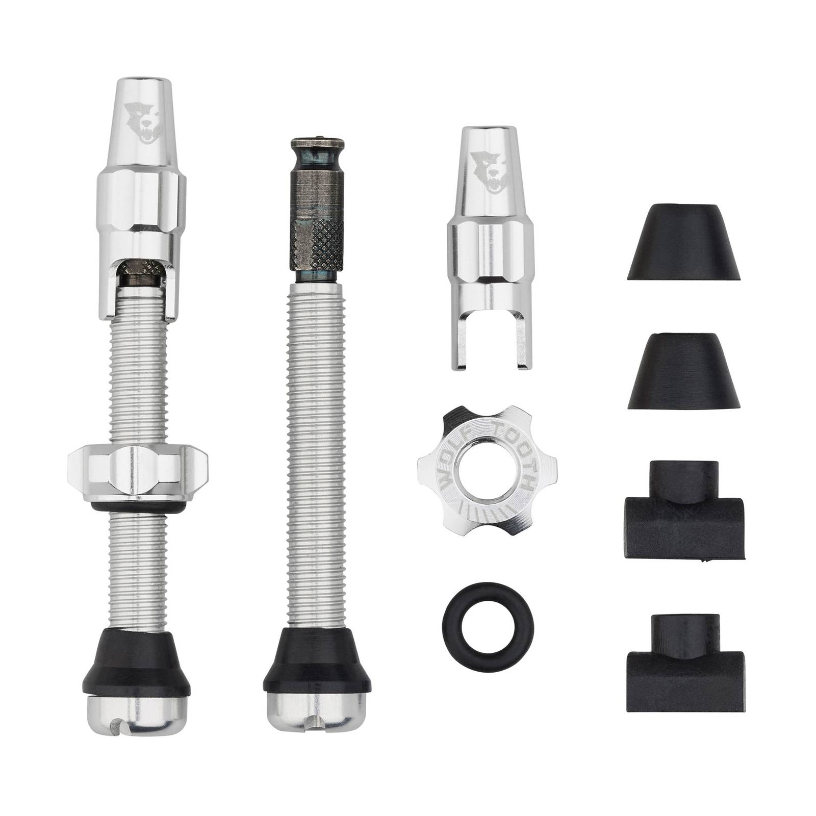 Wolf Tooth Tubeless Valve Kit for Clik Valve Silver