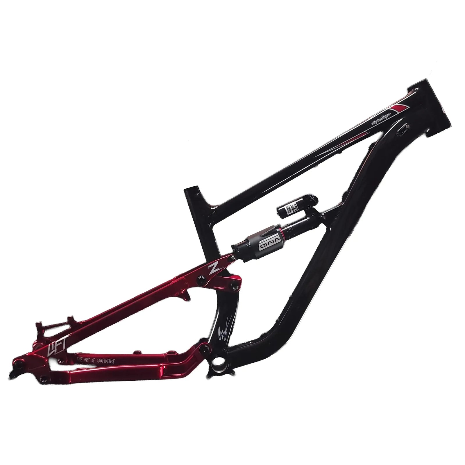 Zink Vacay MTB Frame Glossy Black/Candy Apple Red