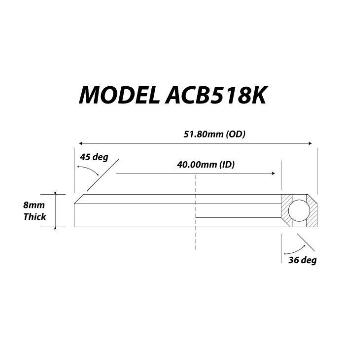 ACB518K | Headset Bearing | Black