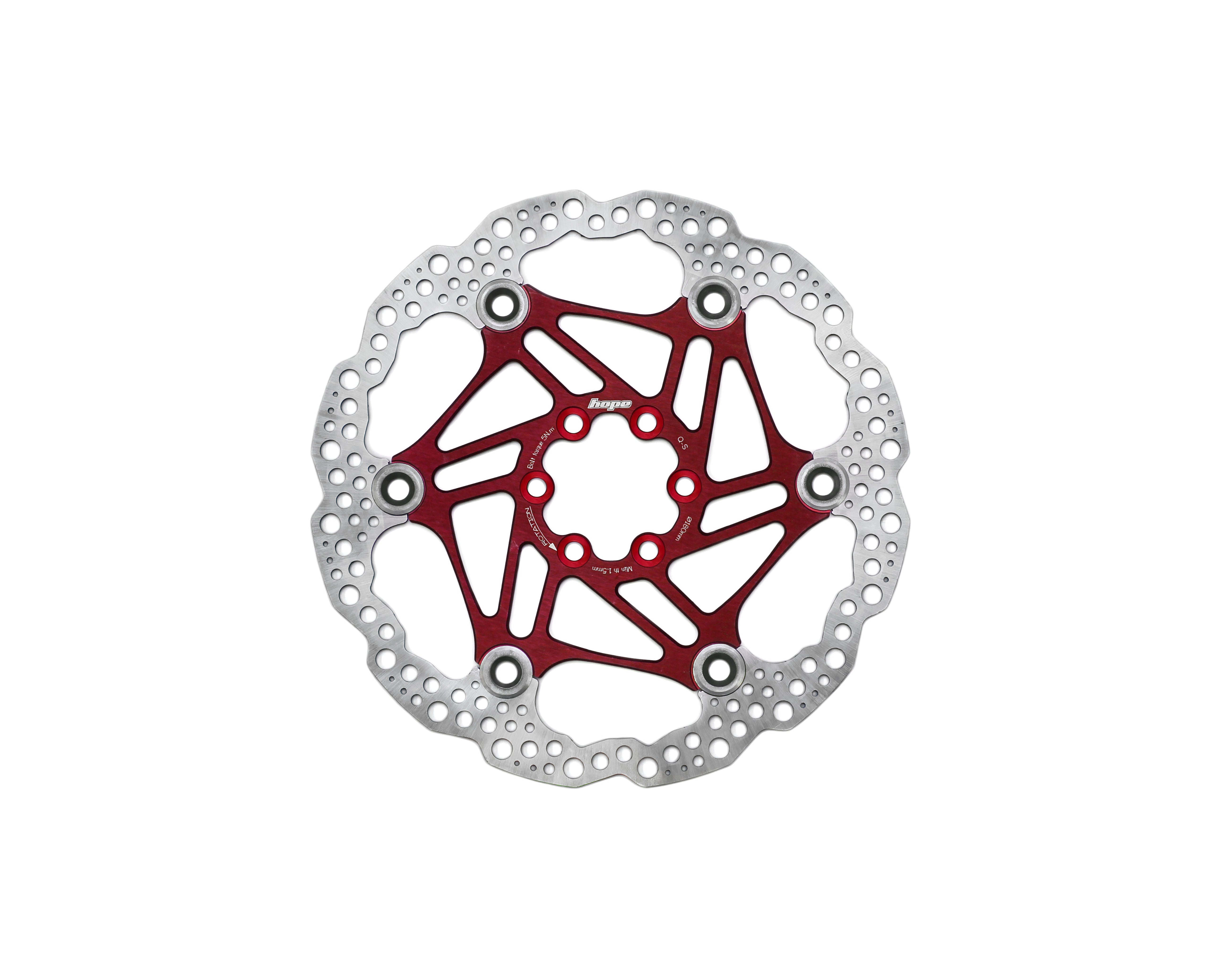 Hope Universal - 6 Bolt - Floating Rotor Red