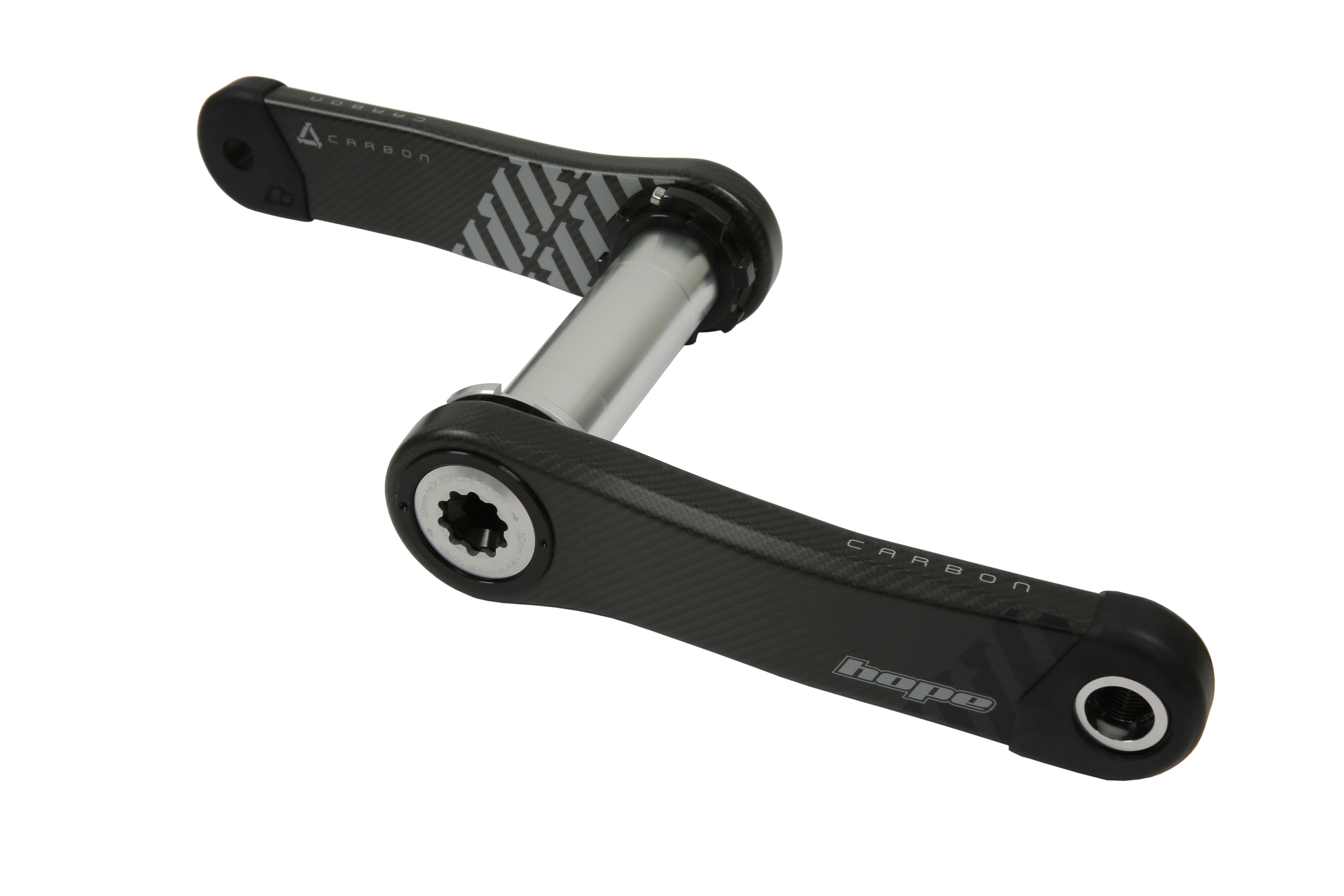 Hope Carbon Crankset 73mm Wide Silver