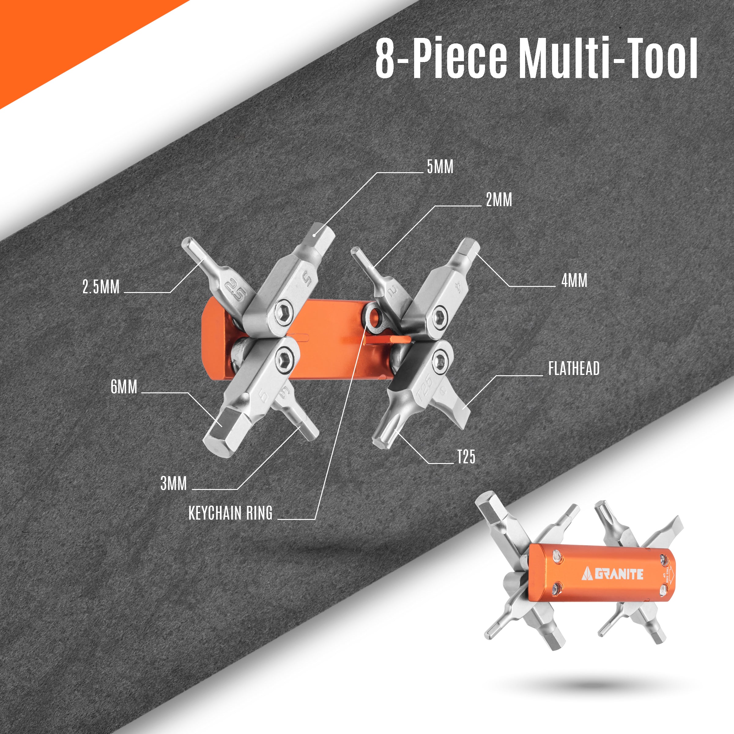 Granite Stash Multi-Tool Black (42mm Bottom Cap)