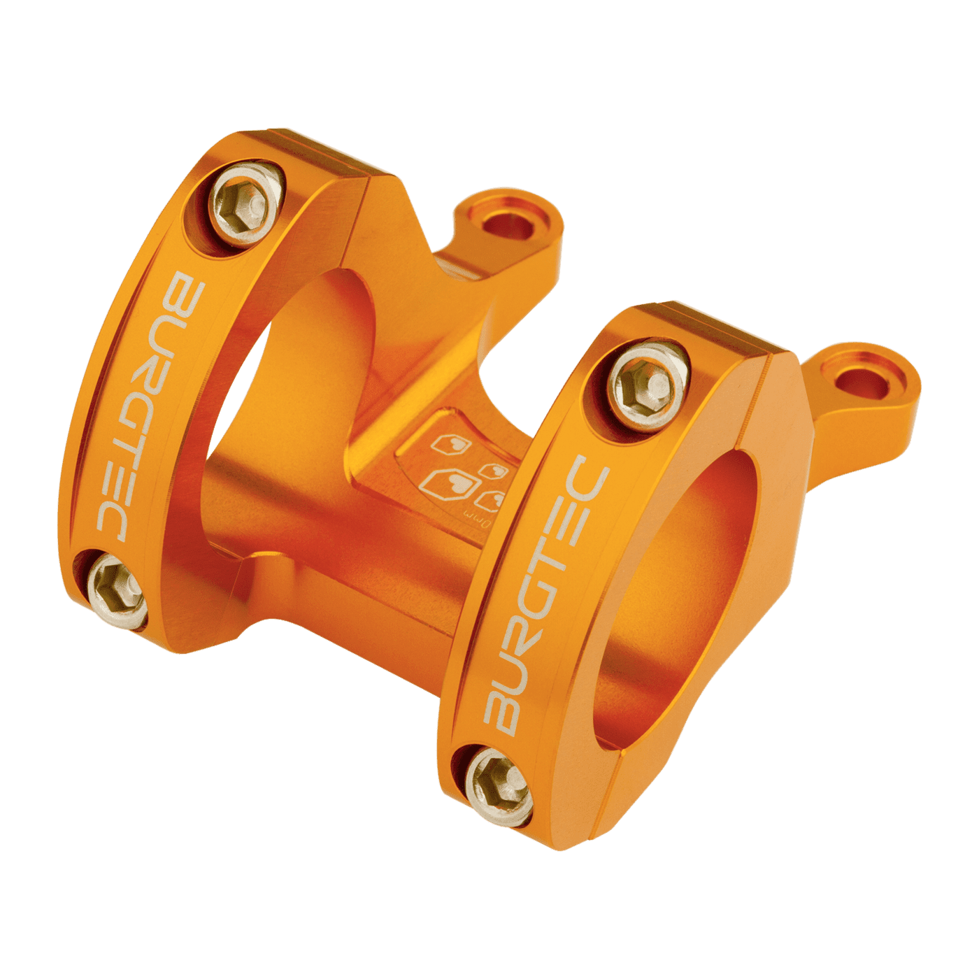 Burgtec dm Mk3 stem in iron bro orange